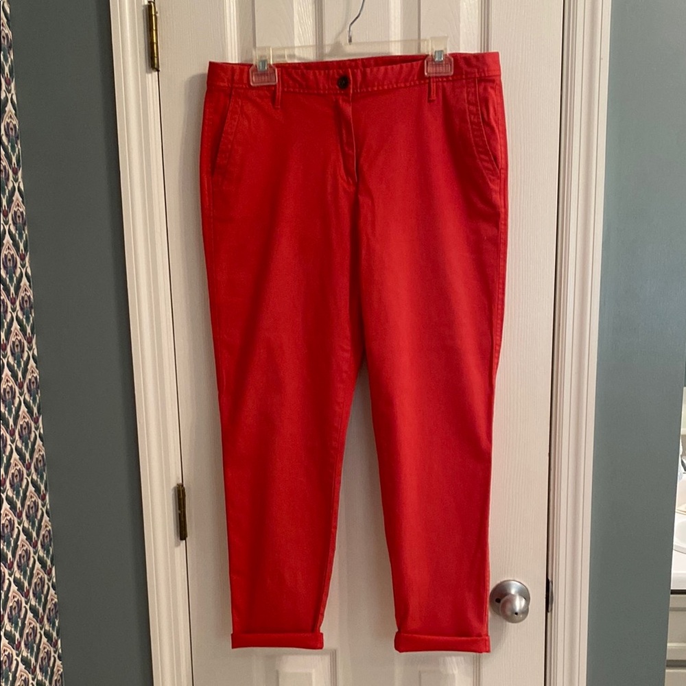 Talbots Size 8 Girlfriend Chino Pants - Red - Excellent Condition